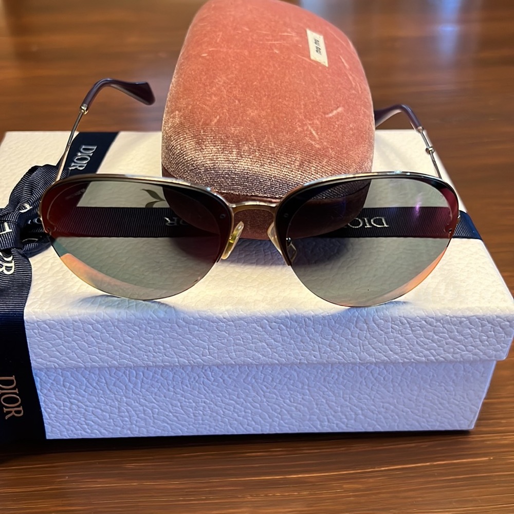 Miu-miu Aviators 140 purple mirrored lenses - Picture 5 of 15